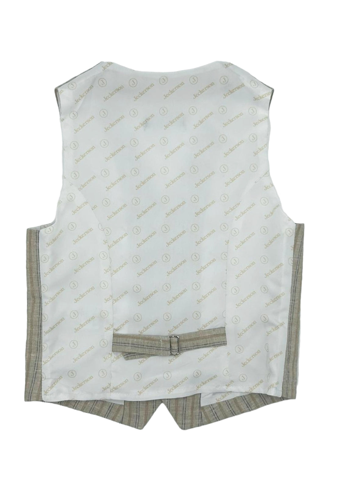 GILET BEIGE RIGHE BLU