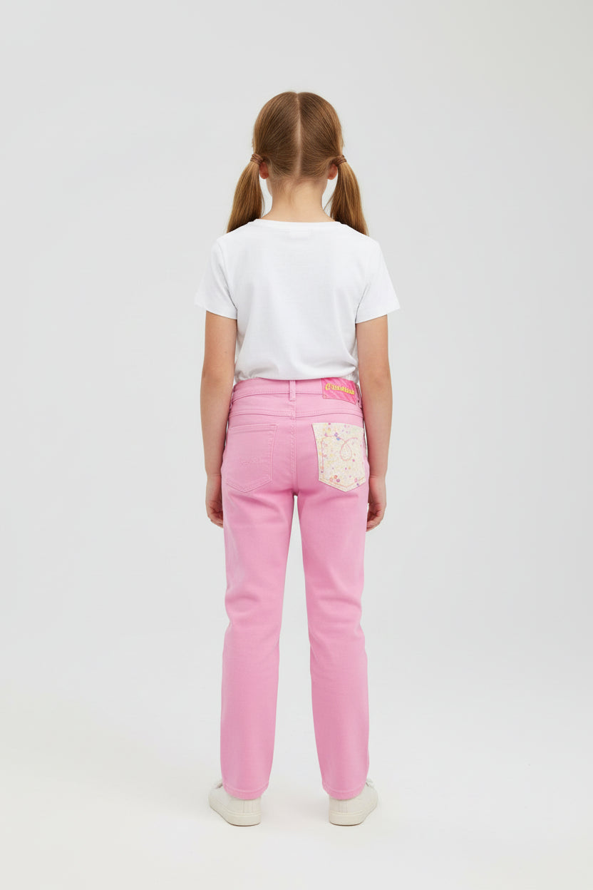 Pantalone Rosa  Billieblush con tasca glitterata