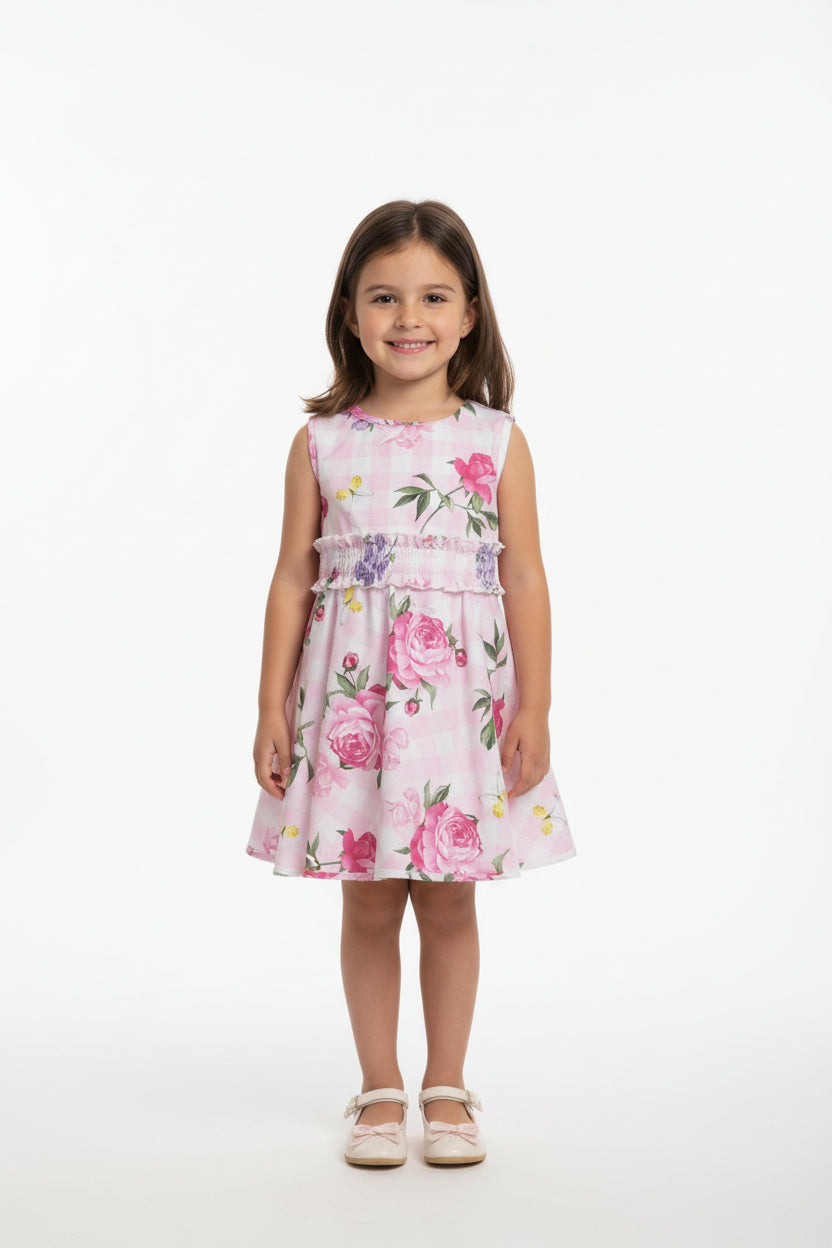 ABITO IN POPELINE FIORI MONNALISA