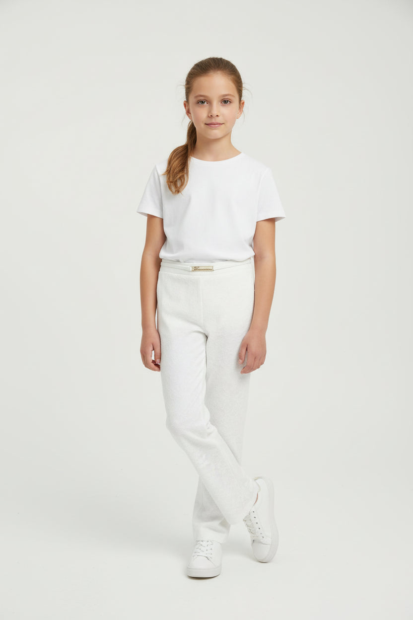 PANTALONI IN PIZZO BAMBINA