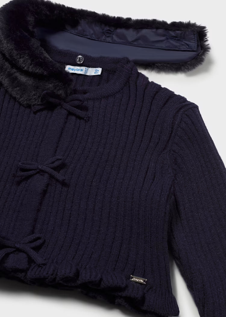 Cardigan con colletto pelliccia Bimba Mayoral