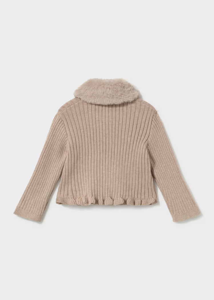 Cardigan con colletto pelliccia Bimba Mayoral