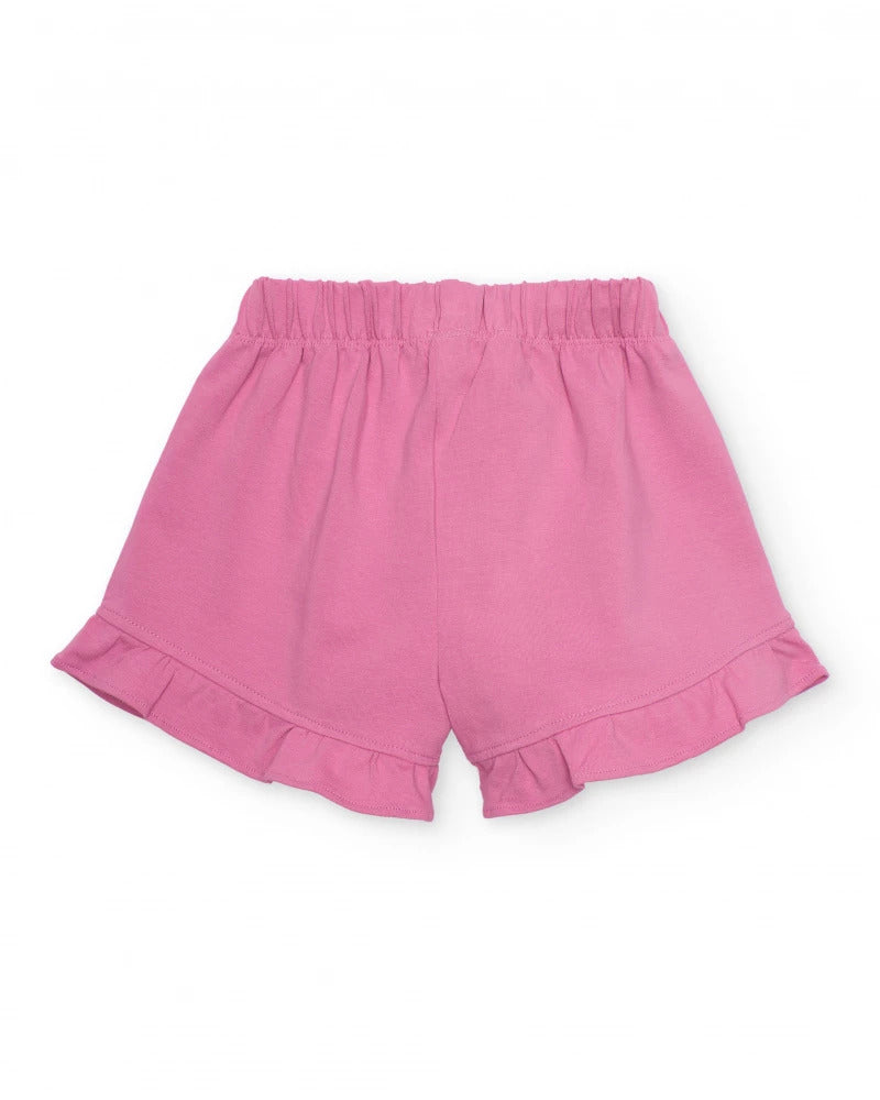 Girls' knitted outfit with floral graphic