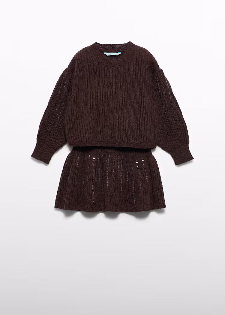 Completo gonna maglia lustrini Abel & Lula