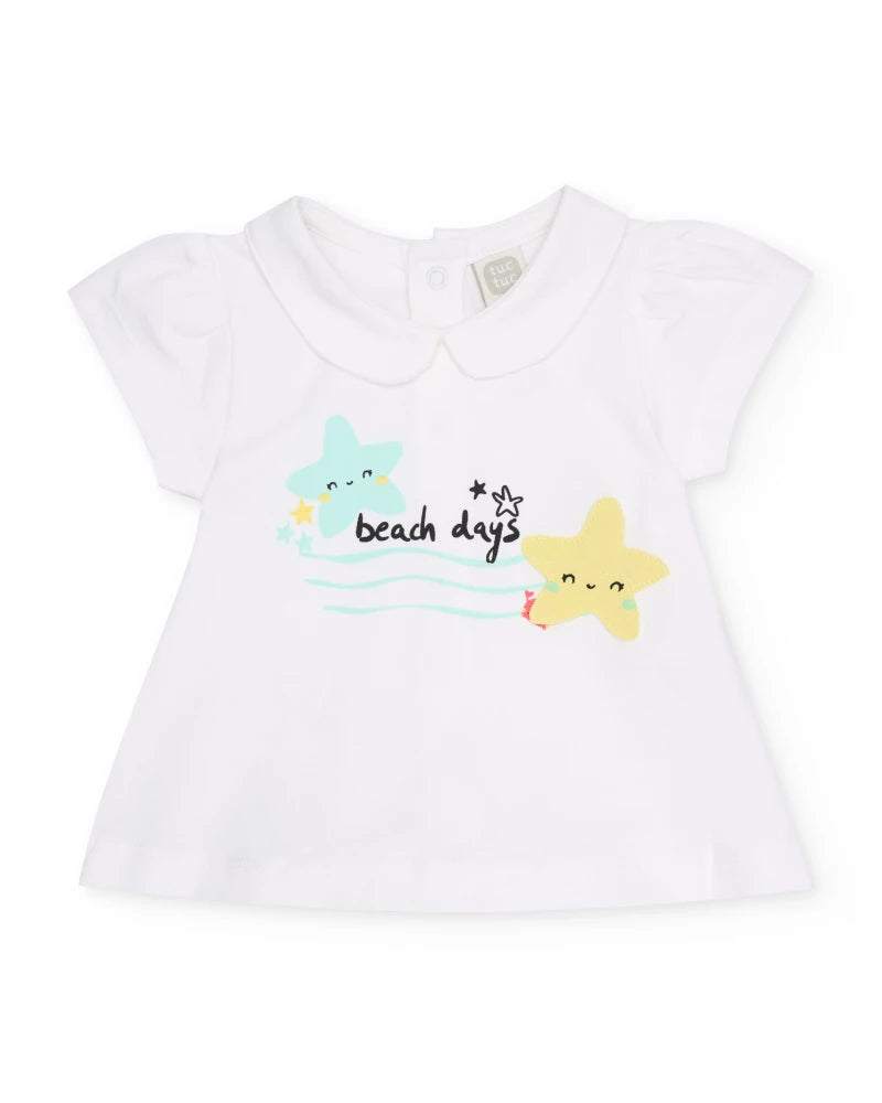 Completo in maglia per neonato a righe
