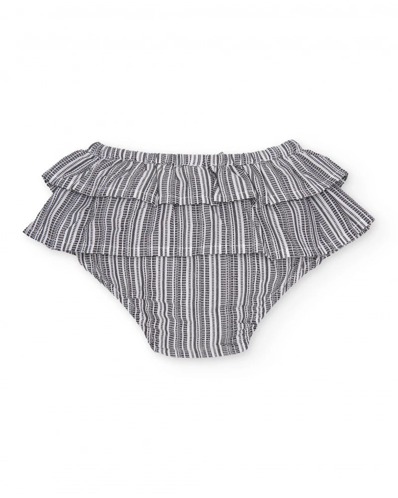 Completo in maglia per neonato a righe