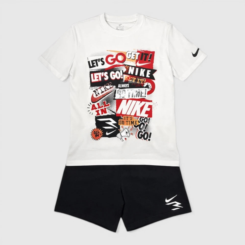 COLLAGE TEE TERRY SHORT SET