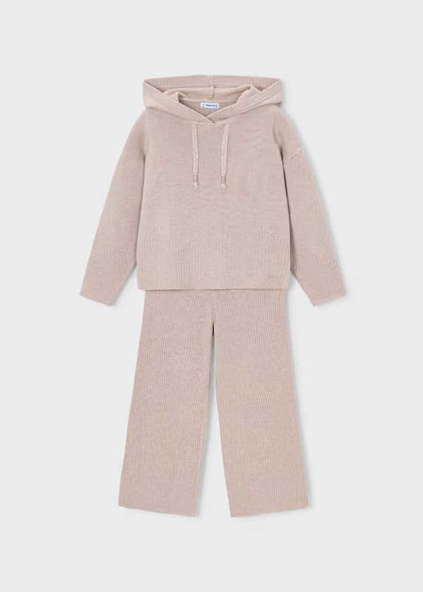 Completo pantalone e felpa con cappuccion bambina Mayoral