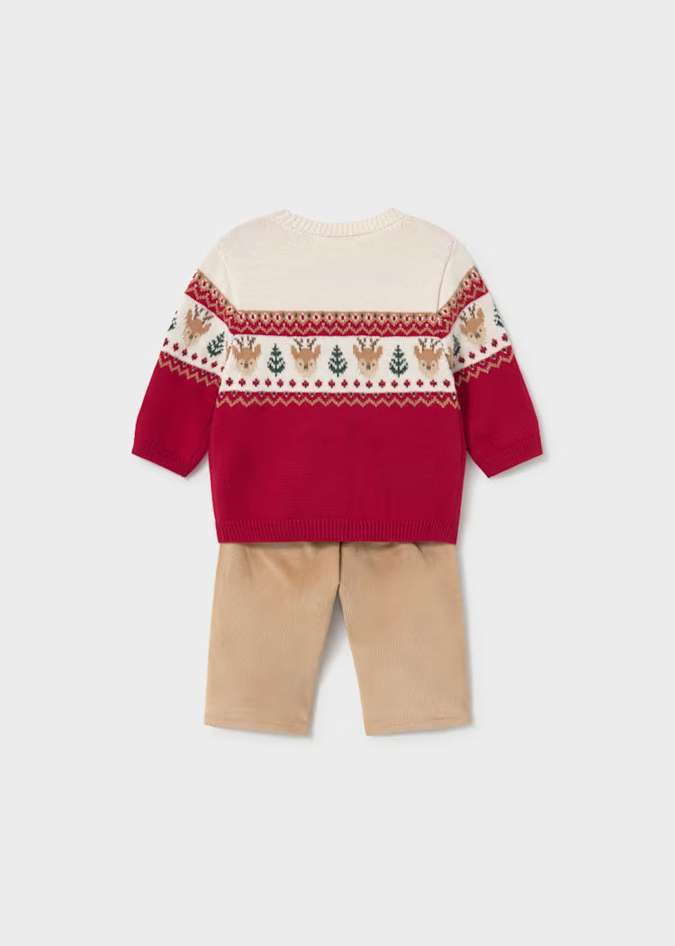 Completo pantalone e maglione animali Neonato Bimbo
