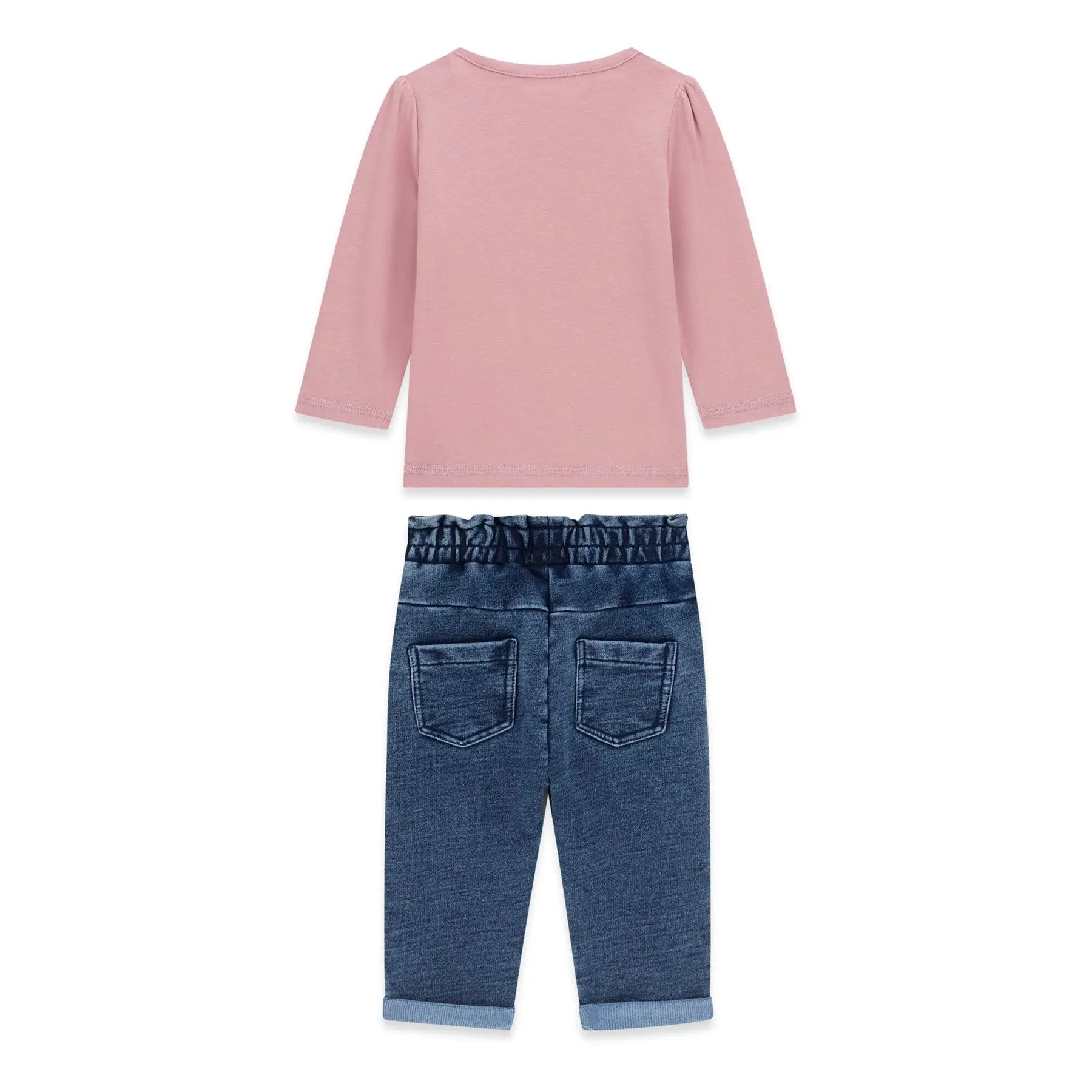 Completo t-shirt maniche lunghe jeans maglia Guess