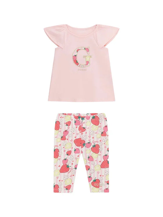 Completo T-shirt e leggings  Rosa Regular Fit
