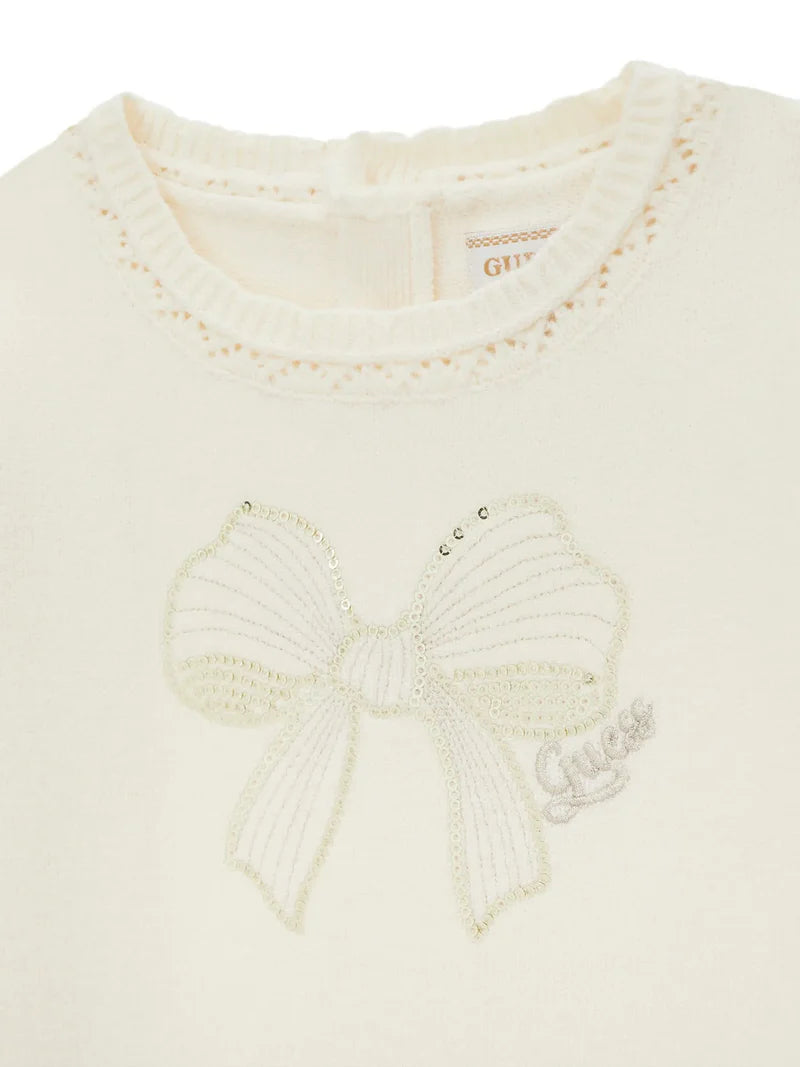 Abito con fiocco di paillettes Guess