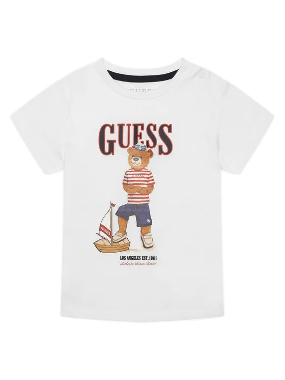 Guess T-shirt  Bianco Regular Fit