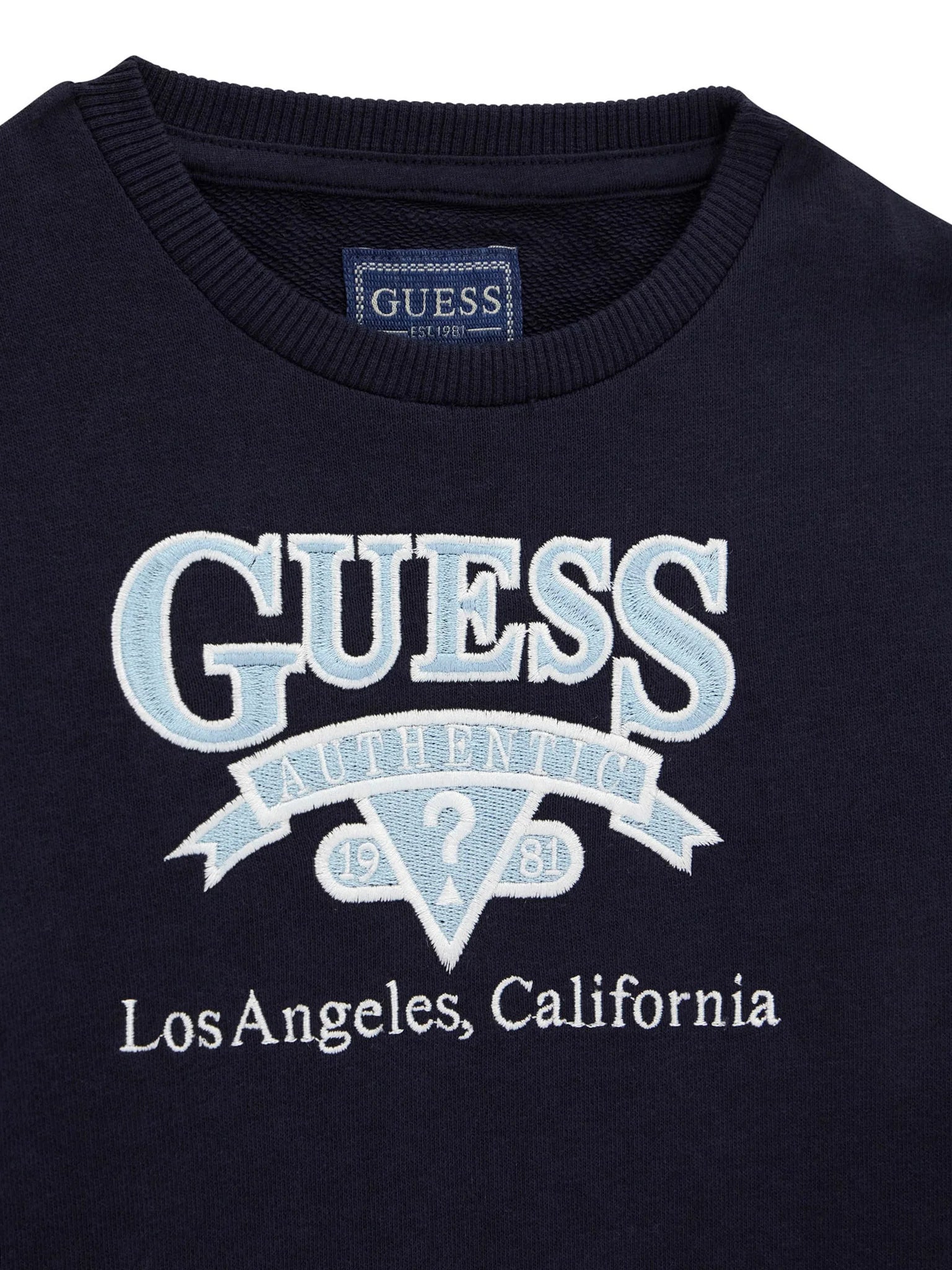 TUTA IN COTONE BLU GUESS