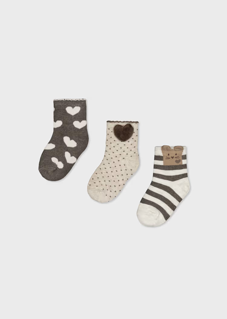Set 3 calzini cuori bimba Mayoral
