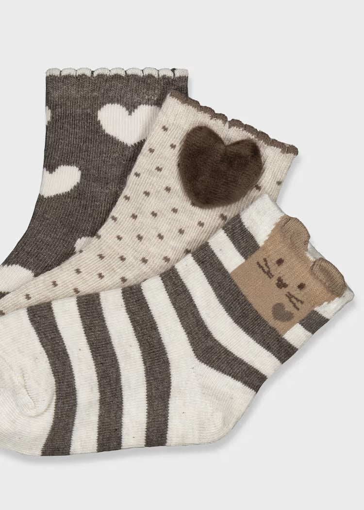 Set 3 calzini cuori bimba Mayoral