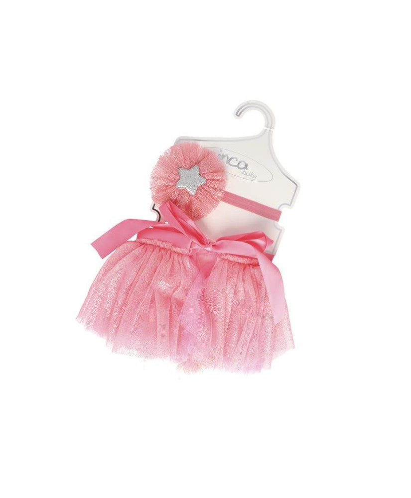 COMPLETO TUTU E TRE ELASTICI CON DECORAZIONI
