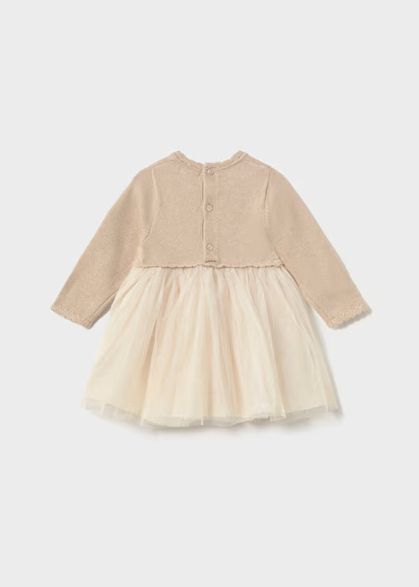 Vestito combinato tulle neonata Mayoral