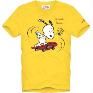 Boy cotton t-shirt with Snoopy print MC2 SAINT BARTH T-SHIRT A MANICHE CORTE BAMBINO MC2 SAINT BARTH - 05735D