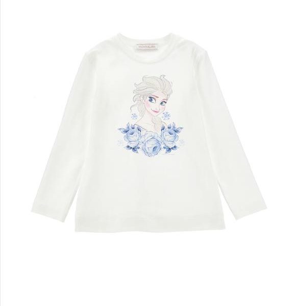 T-SHIRT A MANICHE LUNGHE BAMBINA - MONNALISA