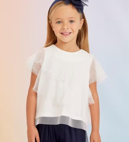 T-SHIRT A MANICHE CORTE BAMBINA - ABEL & LULA