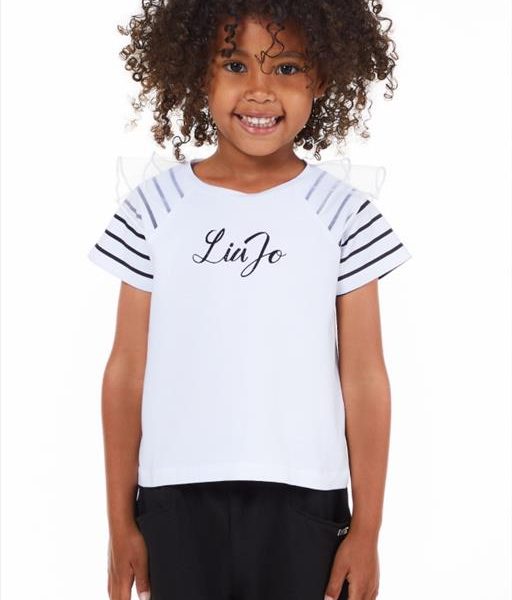 T-SHIRT A MANICHE CORTE BAMBINA - LIU JO
