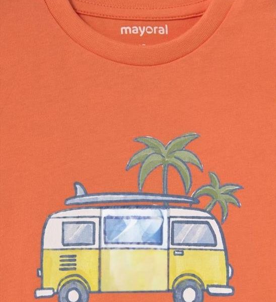T-SHIRT A MANICHE CORTE BAMBINA - MAYORAL