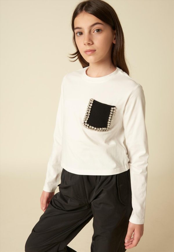 T-SHIRT A MANICHE LUNGHE RAGAZZA - TO BE TOO